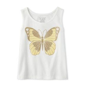 Toddler Girls Mix And Match Glitter Graphic Tank T